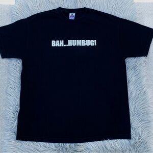 Ugly Christmas Tshirt Bah Humbug XL 100% Cotton